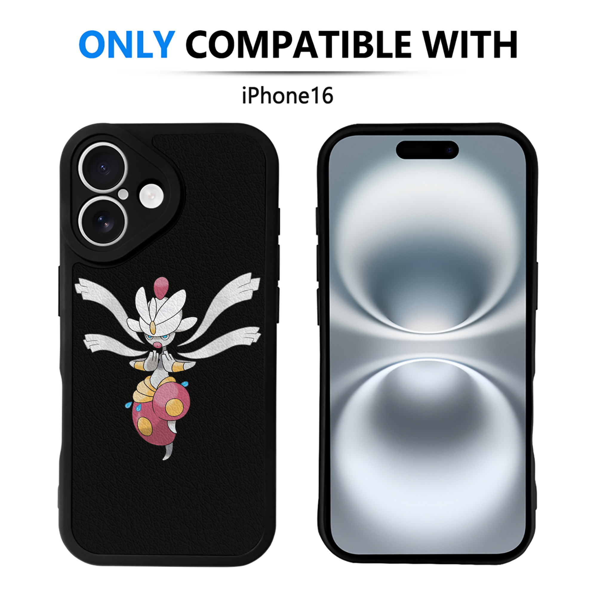 （画像用） ポケットモンスター Pokémon 【iPhone 16シリーズ対応】シリコンスマホケース（レザー調） 材質：シリコン